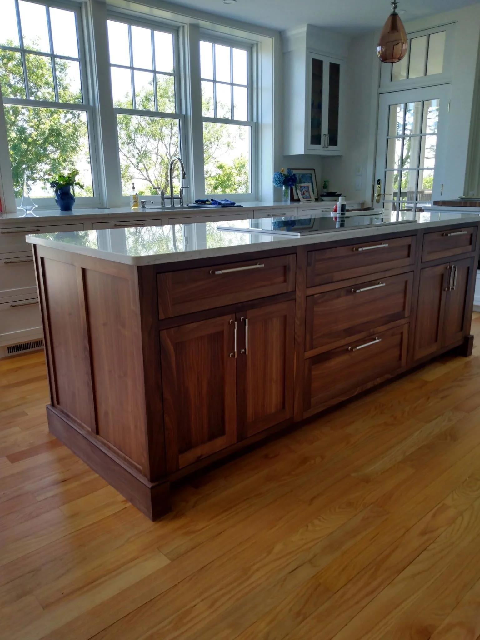 Custom walnut kitchen island